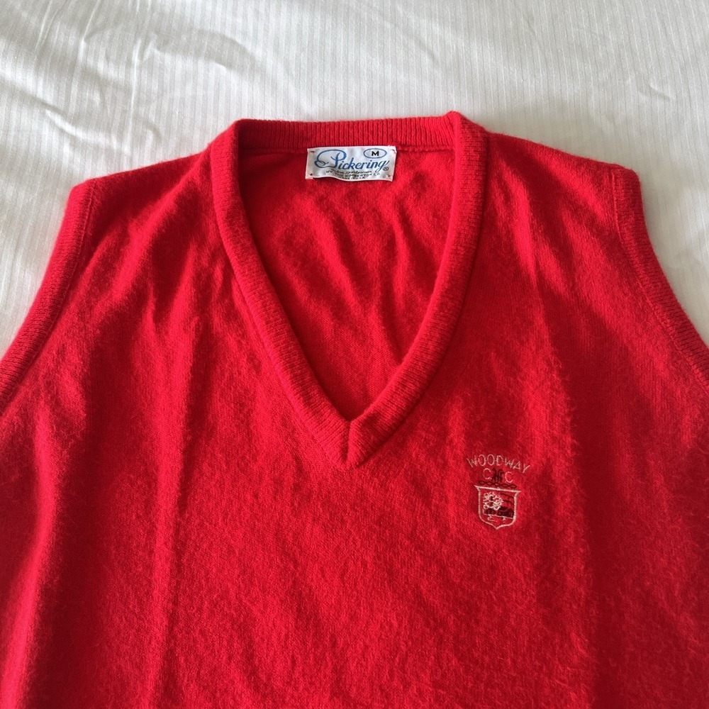 Vintage Pickering Sweater Vest Woodway Country Club Golf Preppy USA Mens‎ M - Picture 2 of 8